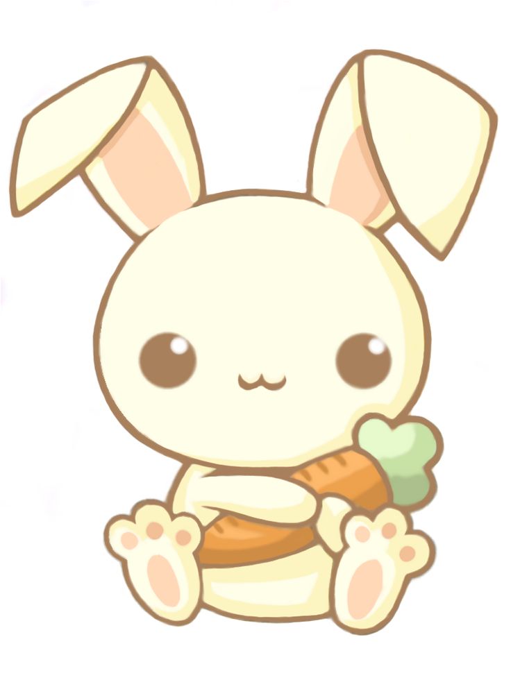 Cute Kawaii Bunny - Japanese "kawaii" is so simply in line and yet ...