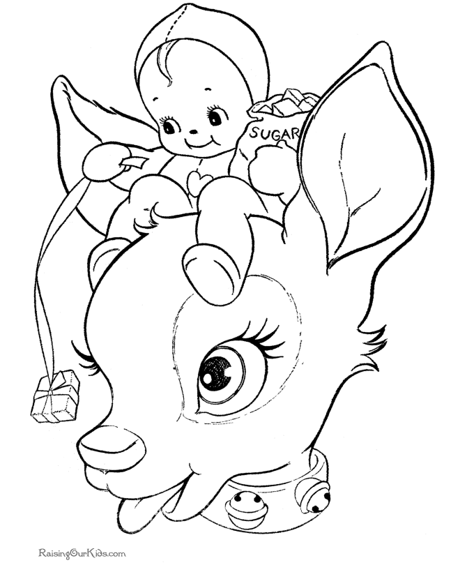 Christmas Santa And Reindeer Coloring Pages Images & Pictures - Becuo