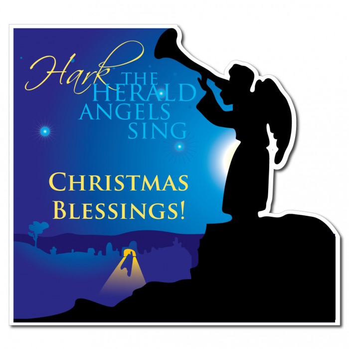 Hark the Herald Angels Sing" Christmas Lawn Display - Yard Sign ...