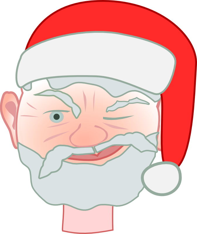 Clipart - Santa winking 1