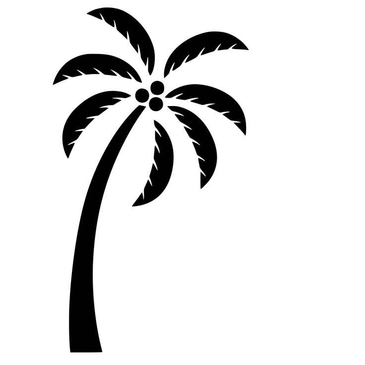 Palm Tree Outline Svg : Free Svg Summertime Sublimation Palm File For ...