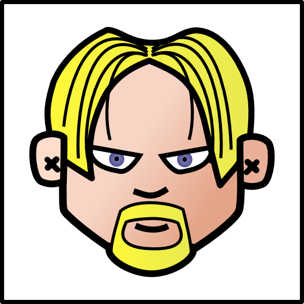 Avatar Man Face clip art Free Vector / 4Vector