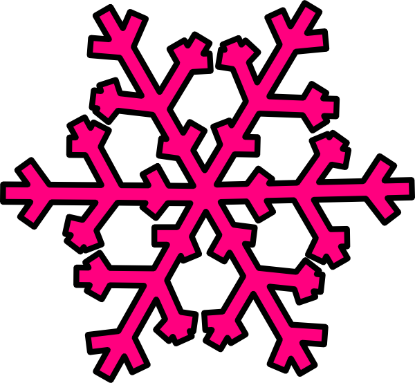 Pink Snowflake clip art - vector clip art online, royalty free ...