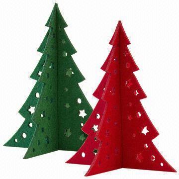 Small Christmas Tree in 3mm Felt, Laser-cut of Size 15 x 13cm on ...
