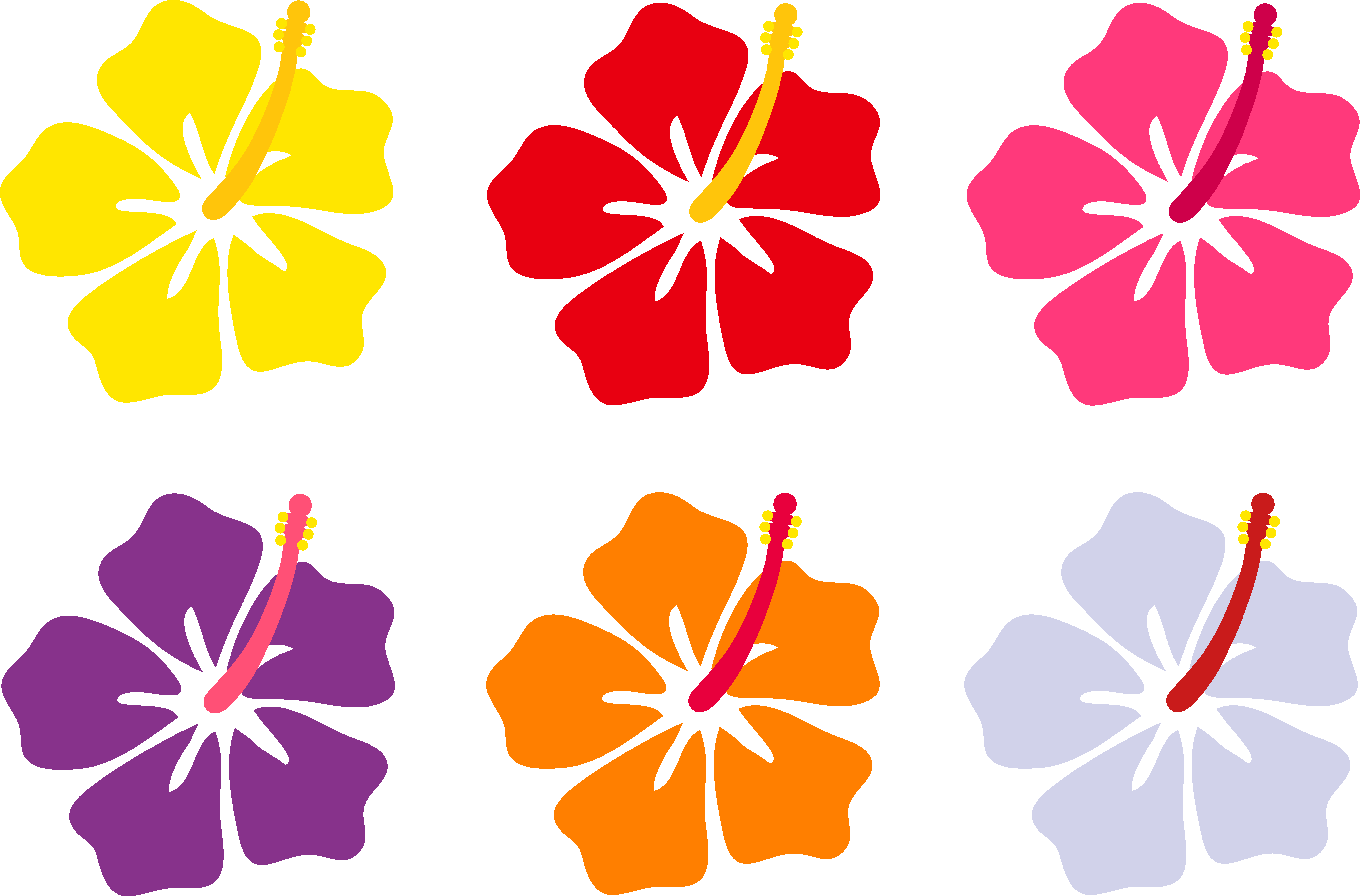 Pix For > Pink Cartoon Hawaiian Flowers