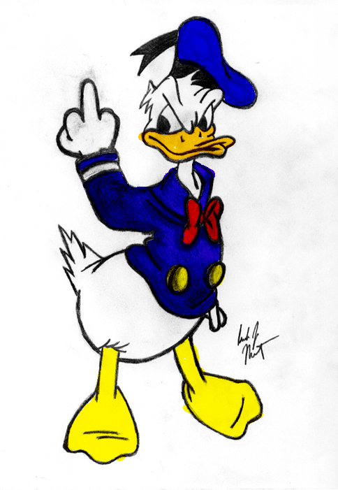 Pissed Off Donald Duck colored by alerkina2 on deviantART