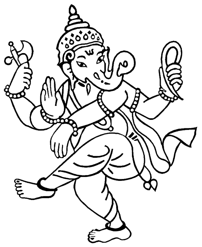 Shri Ganesh Sketch Clipart - Free Clip Art Images