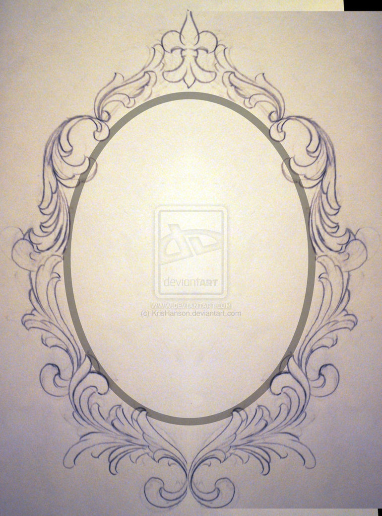 Gallery For > Oval Filigree Frame Tattoo