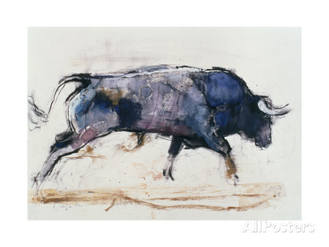 Charging Bull, 1998 Giclee Print by Mark Adlington at AllPosters.com