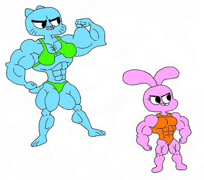 Nicole The Amazing World Of Gumball Muscle Growth Clipart - Free ...