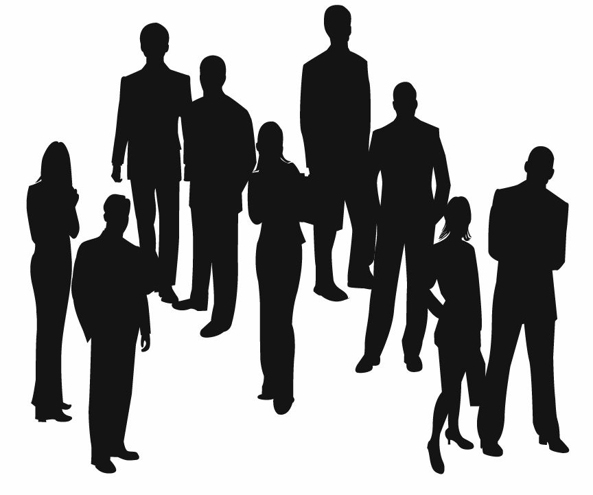 Silhouettes of Business People Vector Free Vector / 4Vector