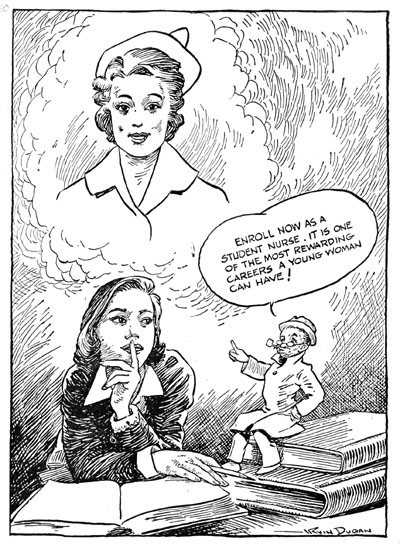 Irvin Dugan - Nursing cartoon