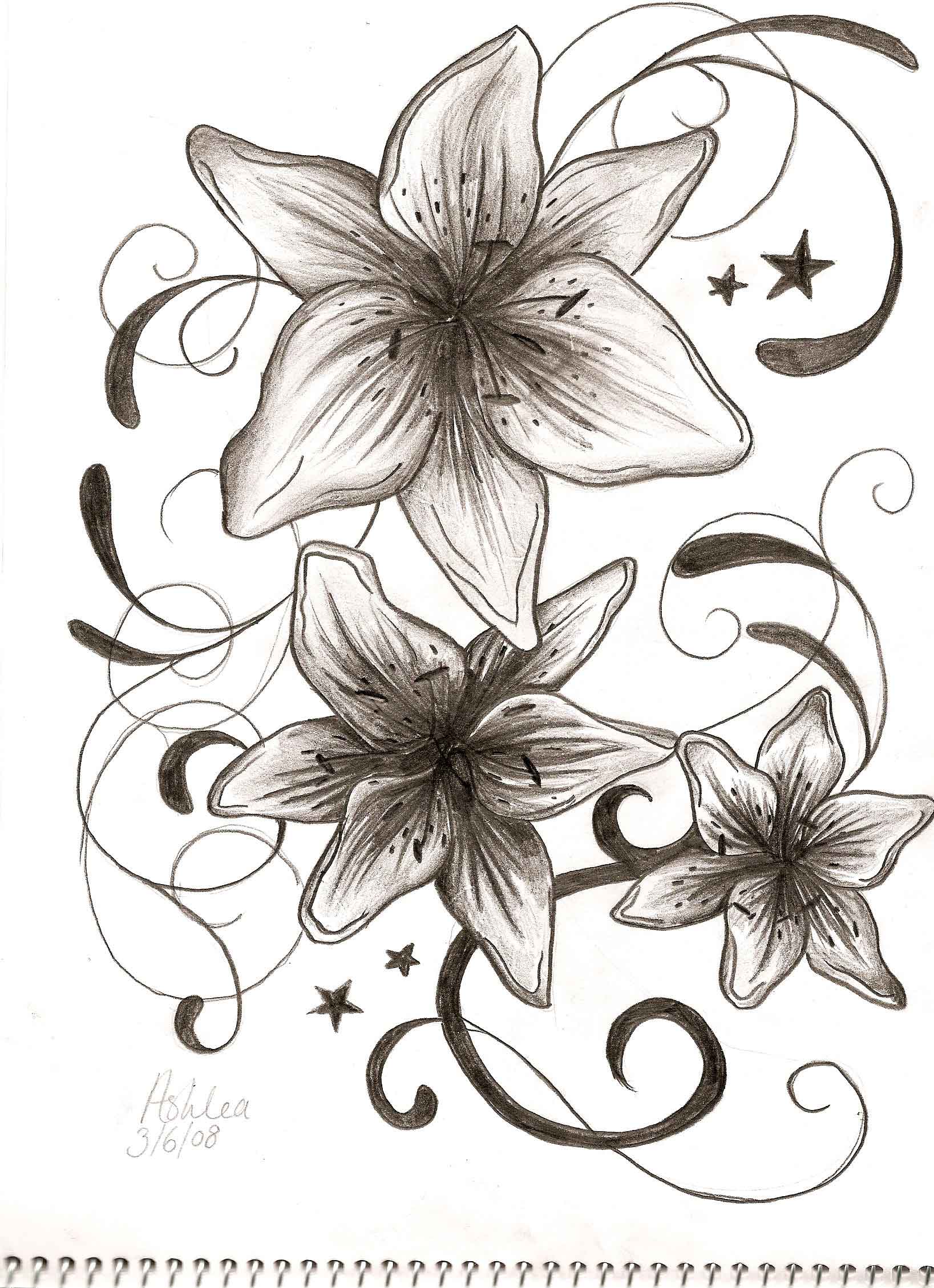 Flowers Tattoo Sketch | Tattoobite.com