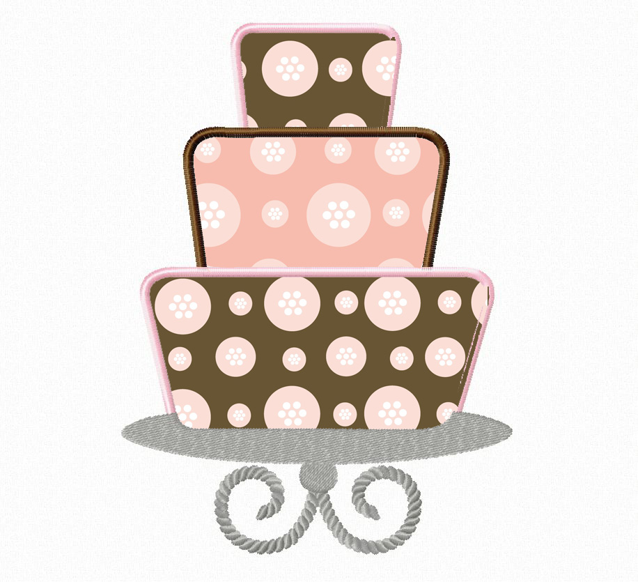 Pin Cupcake Applique Embroidery Design 3 Sizes Cake Frosting Cup ...
