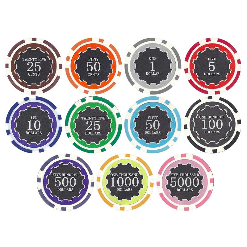 600 Eclipse 14 Gram Poker Chips with Acrylic Carrier ...
