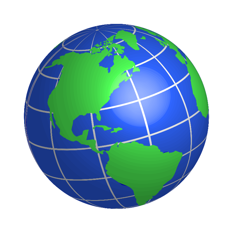 Clipart - North and South American Globe