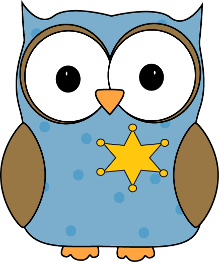 Owl Classroom Sheriff or Monitor Clip Art - Owl Classroom Sheriff ...