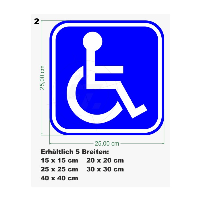 Sticker disabled persons / sick person`s transport, Aufkleber-Shop ...