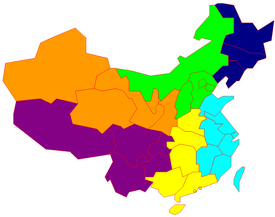 China Regions (including Taiwan) - Mapsof.net