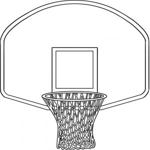 Drawing Printout: How to Draw a Basketball Hoop