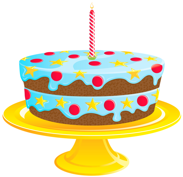 Blue Birthday Cake PNG Clipart