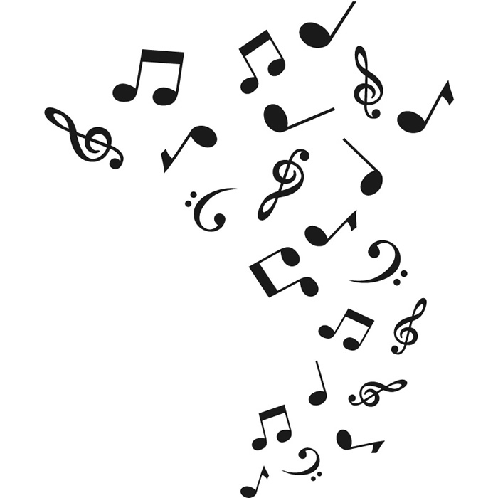 Musical Notes Tornado Wall Sticker Music Wall Decal Art | eBay