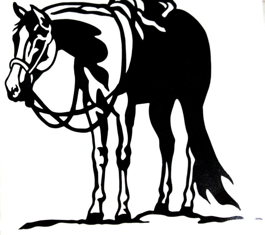 Teskey's Saddle Shop: Western Graphics Saddled Horse Decal
