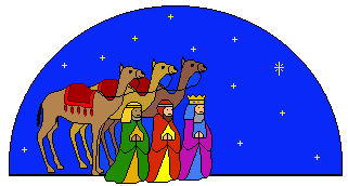 Christmas Clip Art - Night Scenes of the Shepherds and the Wise Men