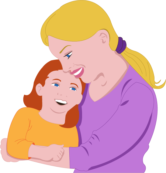 Free Clip-Art: People » Everyday People » Mother and Daughter