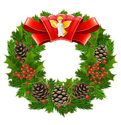 Christmas wreath clip art | kerstmis | Pinterest