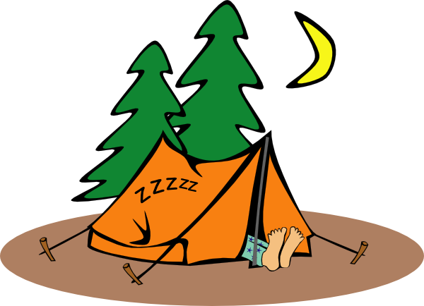 Camper Sleeping clip art Free Vector / 4Vector