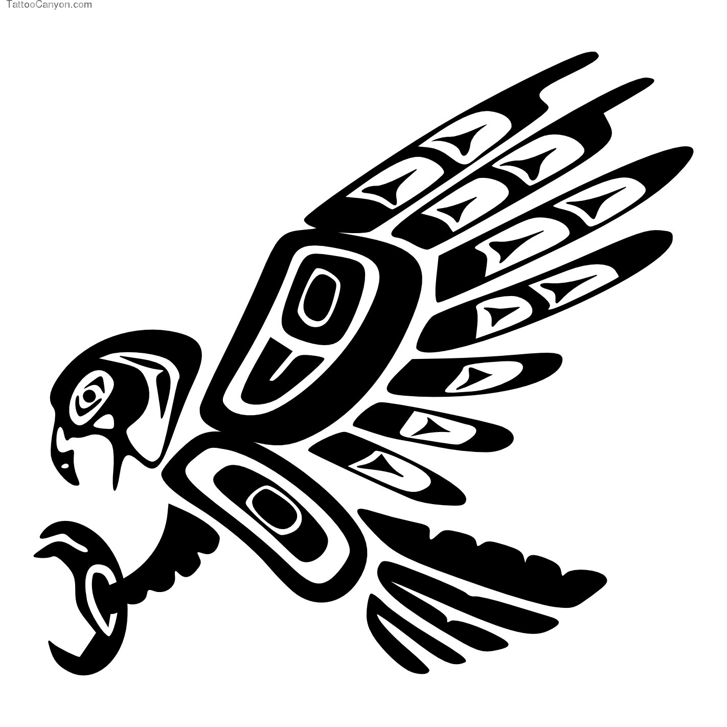Mexican Eagle Tribal Tattoo - Cliparts.co