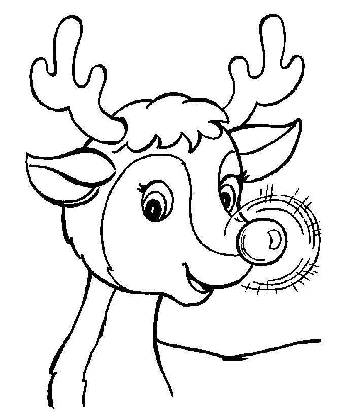 rudolph and santabn mark Colouring Pages