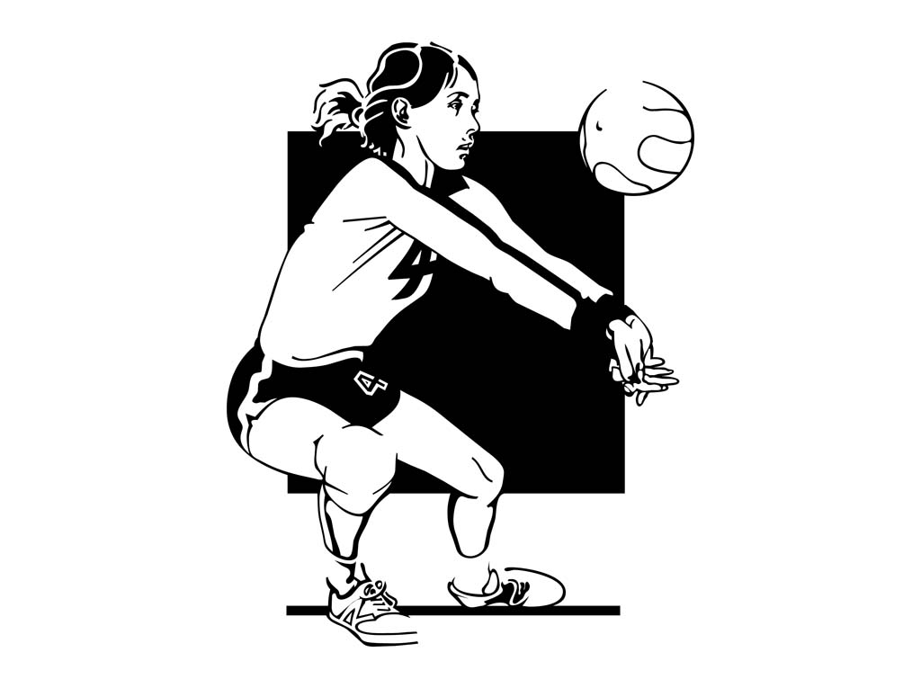 Female Volleyball Player Clipart