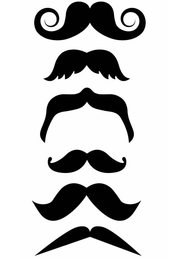 Printable Moustaches Dover Publications | Antifaces | Pinterest