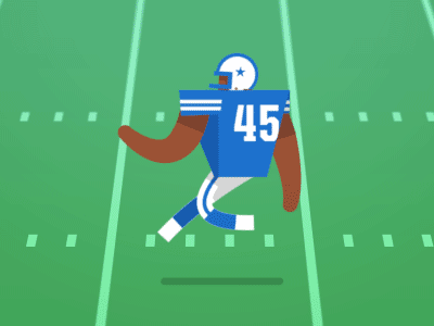 Dribbble - Football Player Animated GIF by Fraser Davidson