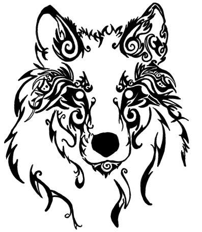 DeviantArt: More Artists Like tribal wolf head by silent-howl