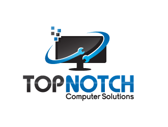 Top Notch Computer Solutions logo design - 48HoursLogo.com