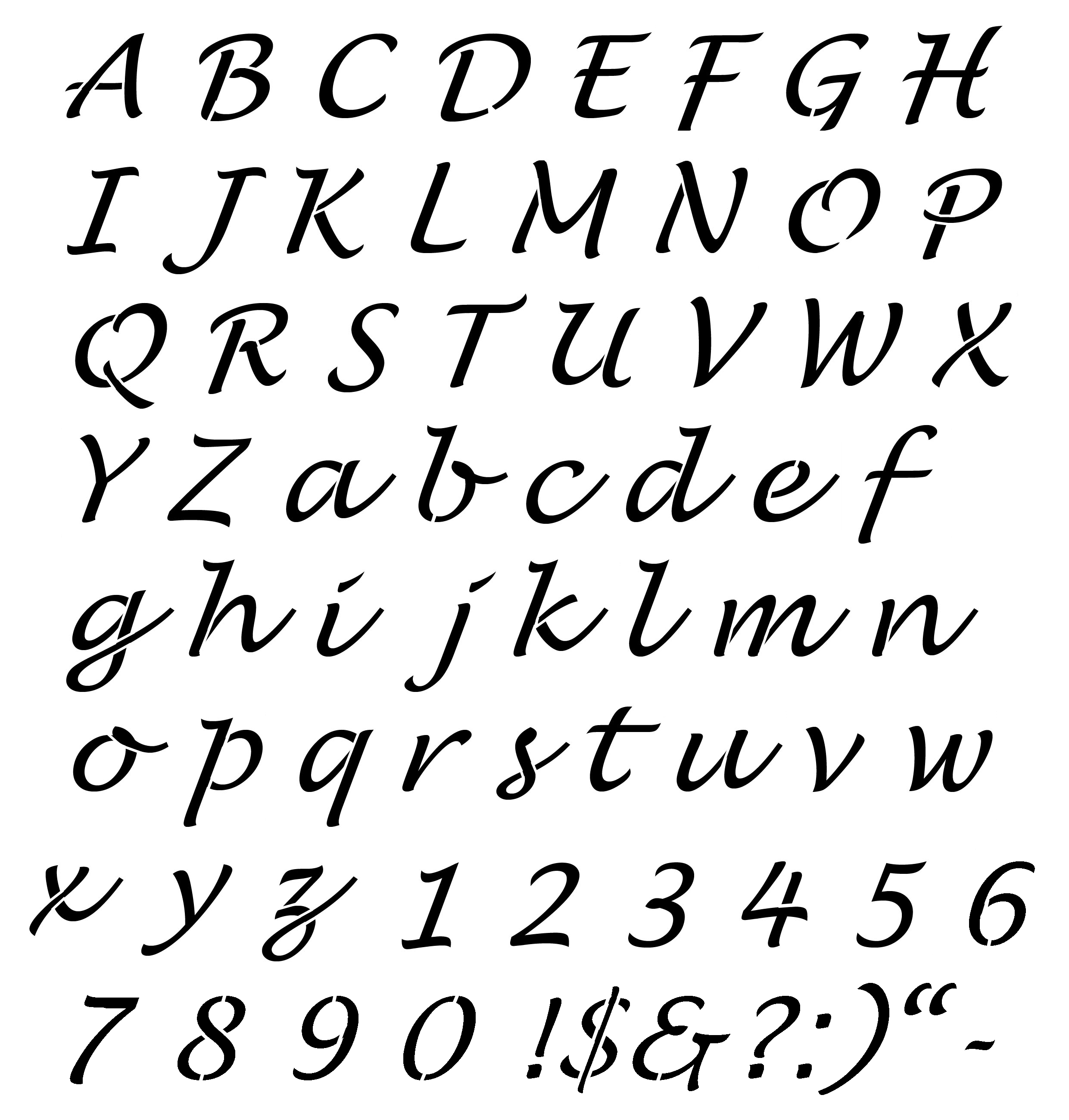 Free Alphabet Stencils