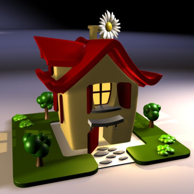 3d cartoon home model