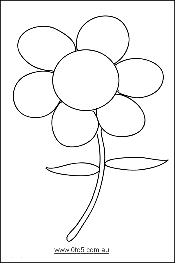 Flower Template To Colour - Cliparts.co