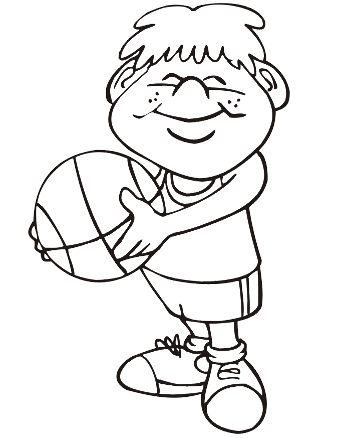 Boy Playing With Ball Coloring Page #6066 Disney Coloring Book Res ...