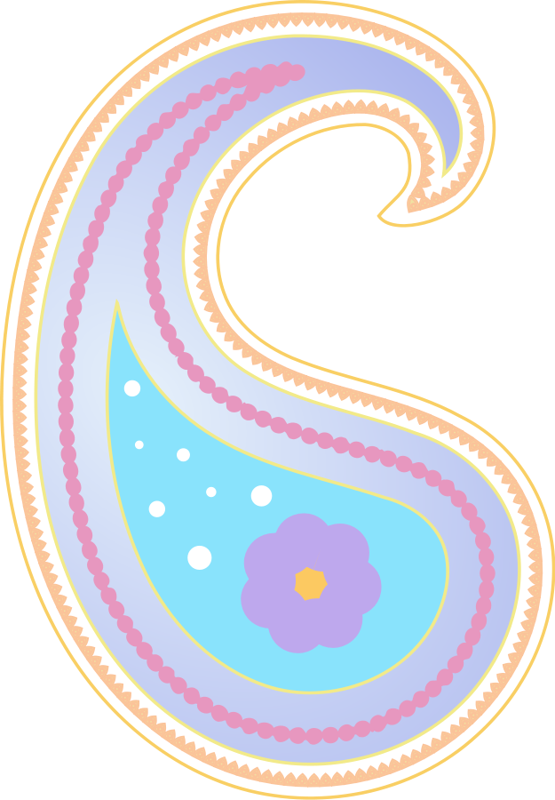 Paisley Curves medium 600pixel clipart, vector clip art