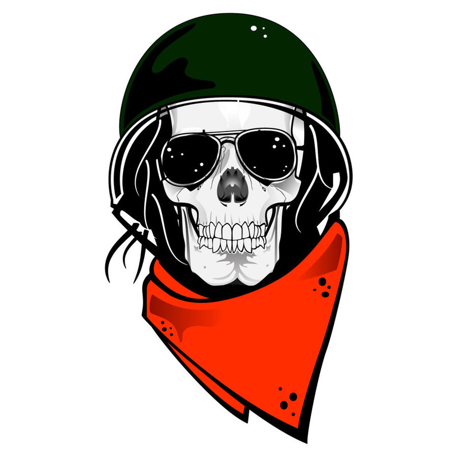 Skull With Helmet Vector by Vectorportal on deviantART