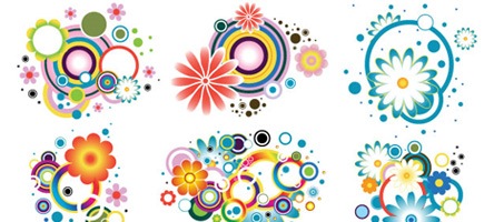 High Quality Colourful Flower Designs Vector | Design Chair