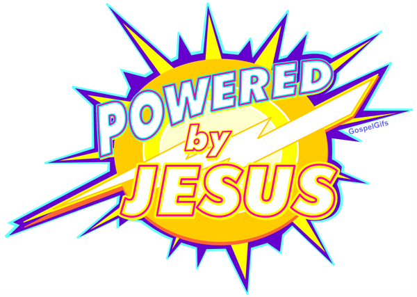 Christian Clip Art Image: Powered by Jesus
