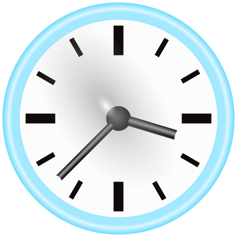 A Blue And Chrome Clock Clip Art Download