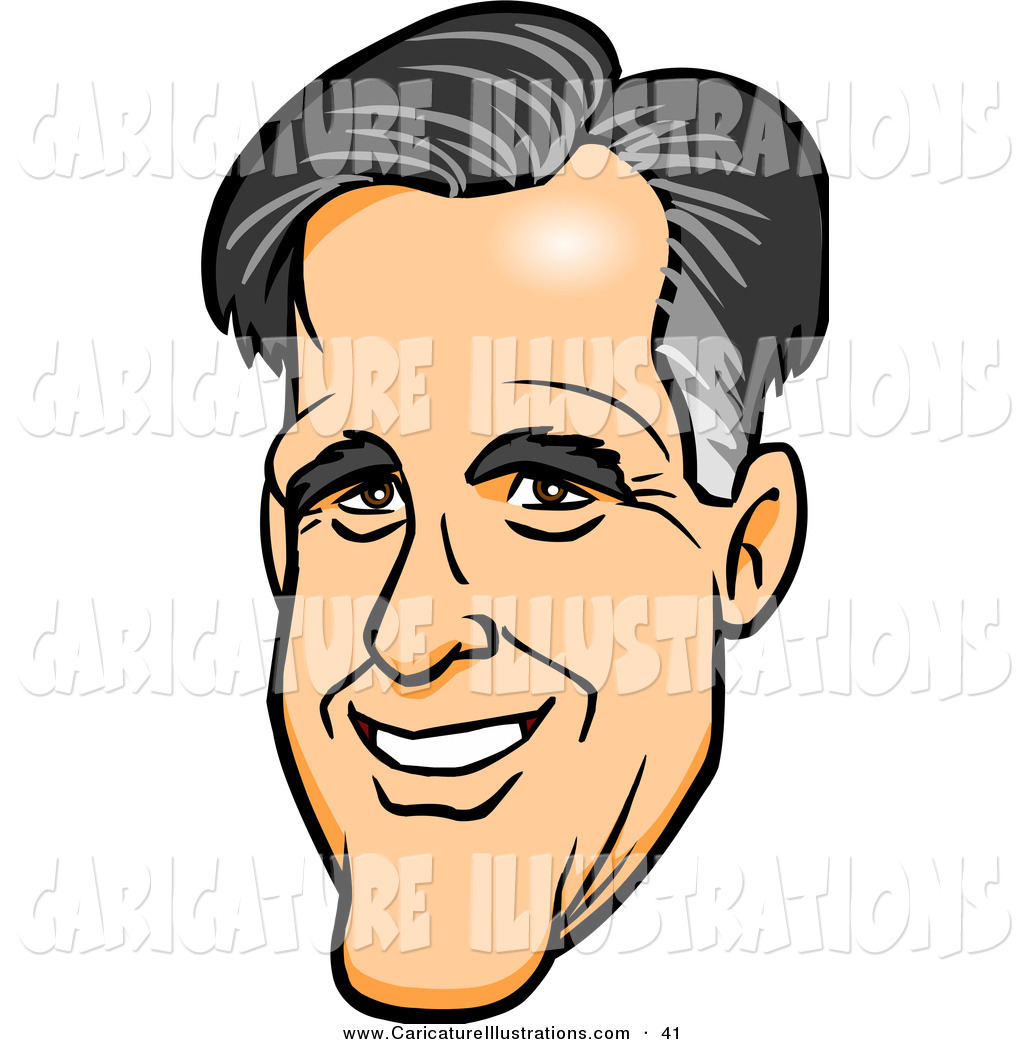 Caricature Illustration of Mitt Romneys Face by Cartoon Solutions ...