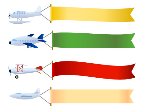 Airplane With Banner Vector | Clipart Panda - Free Clipart Images