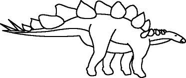 Stegosaurus Outline - Cliparts.co